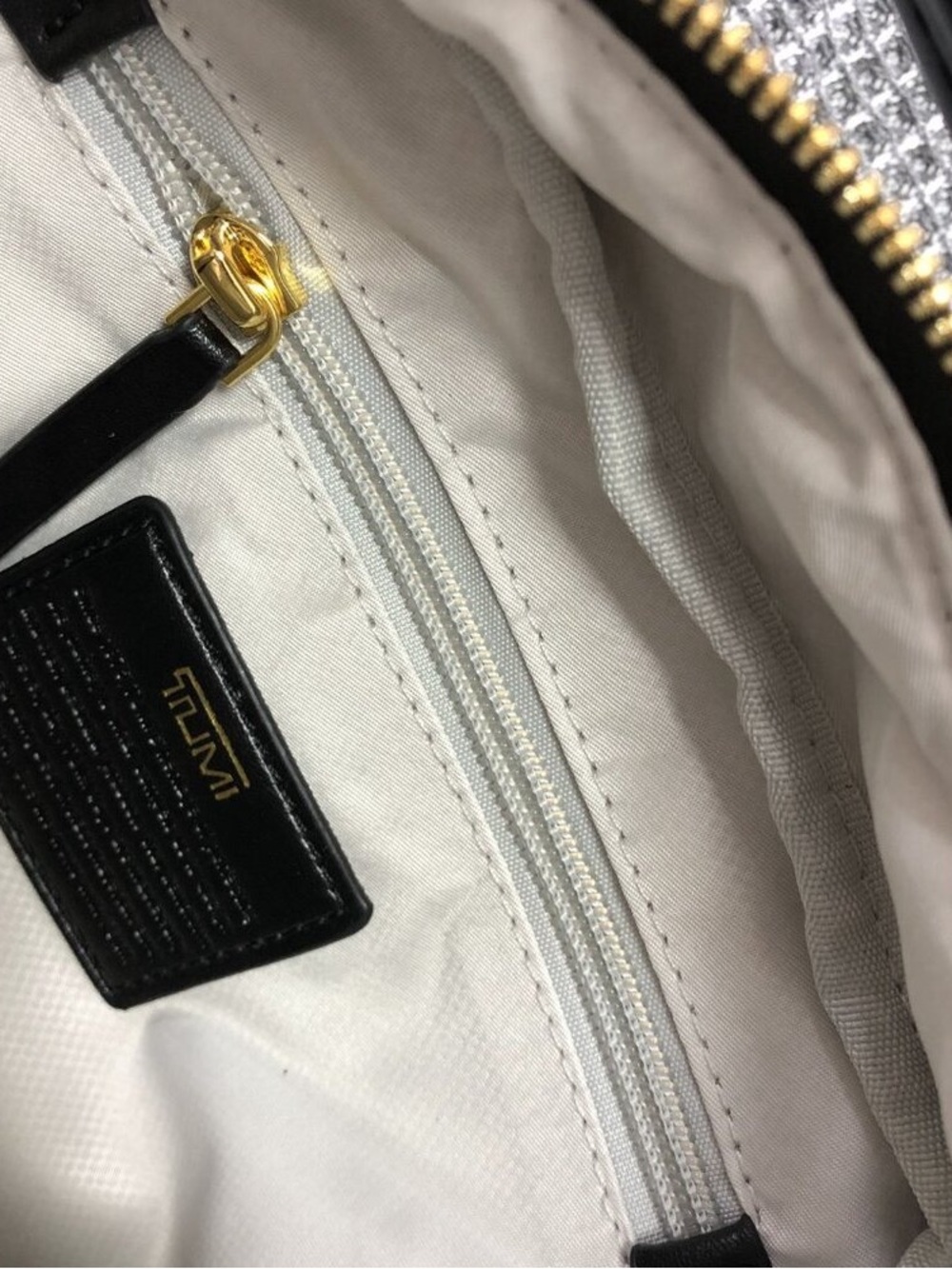 Tumi Black Nylon Crossbody Bag with Gold Hardware - Picture 7 of 10